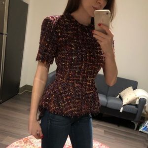 Zara - Peplum tweed top